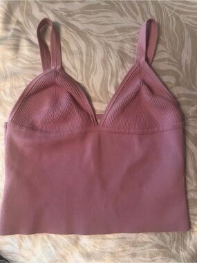 NWT Free People Women's Mauve Ribbed Bralette Tank
